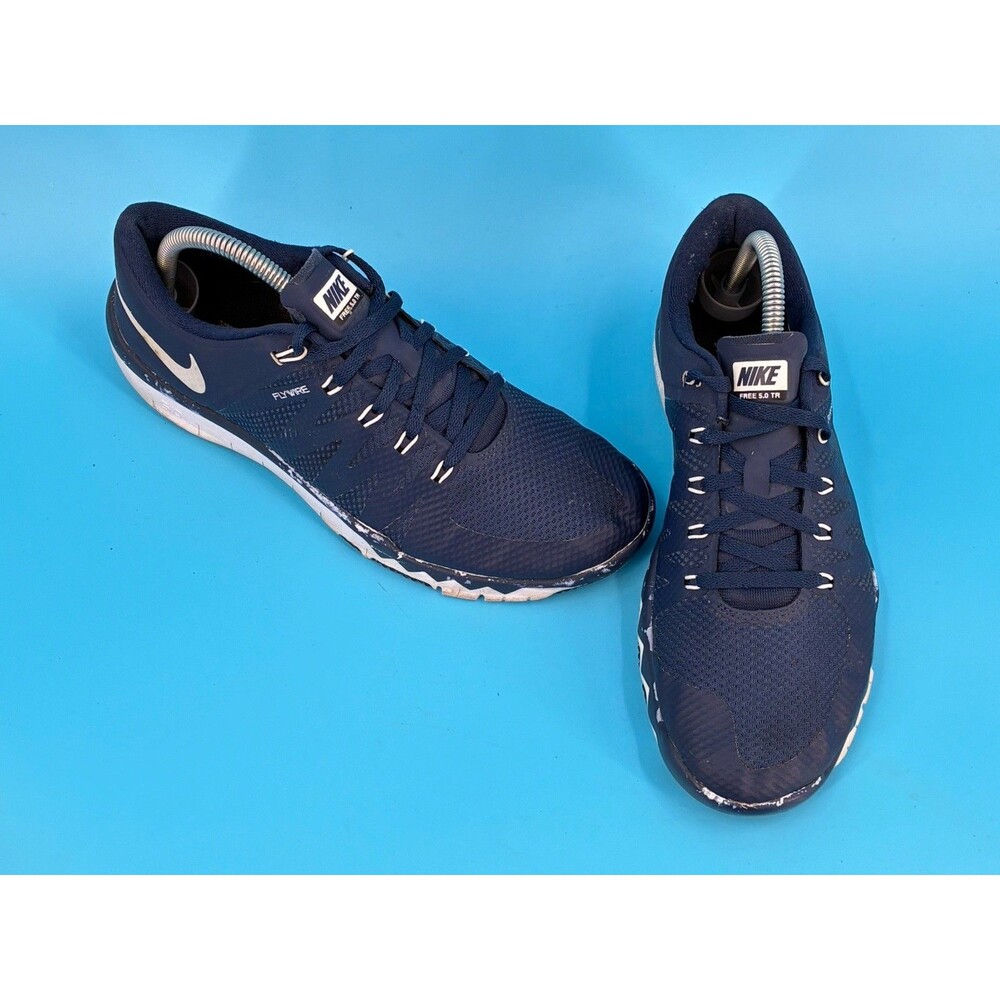 Nike Free Trainer 5.0 V6 TB Men’s 7.5 Midnight Navy White Sneakers 723987-400